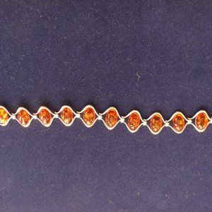 Baltic Amber & Sterling Silver bracelet